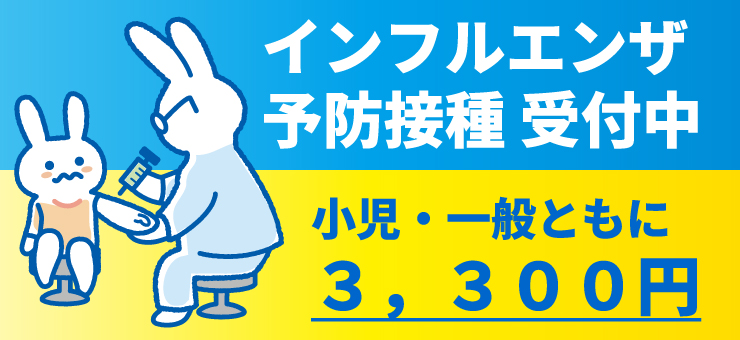 インフルエンザ予防接種受付中